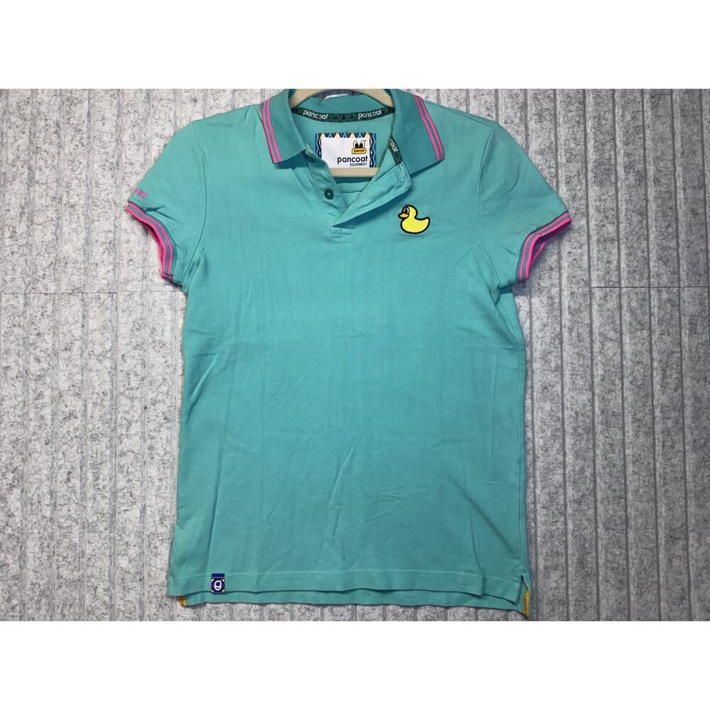 Pancoat Japanese designer brand woman’s polo shirt shortsleeve top duck SMALL